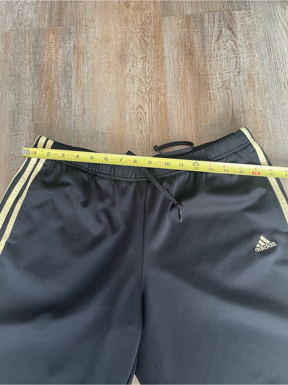 Vintage Adidas Capri Pants Womens Large Black Wide Leg Track - Picture 5 of 7